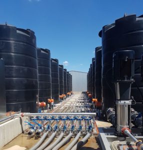 Complete drain tanks in a Fertigation set-up